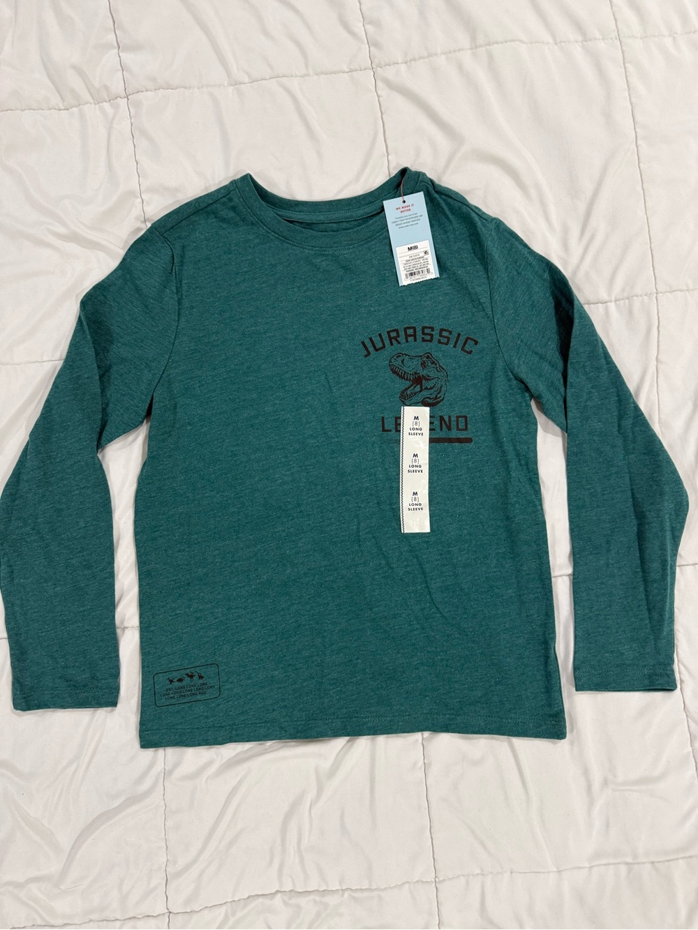 Cat & Jack Teal Green 'Jurassic Legend' Long Sleeve Tee